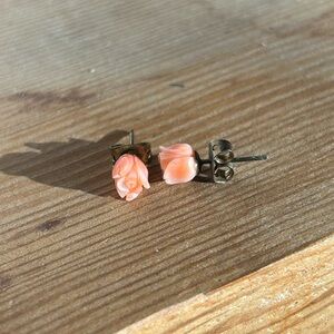 Vintage Rose Stud Earrings